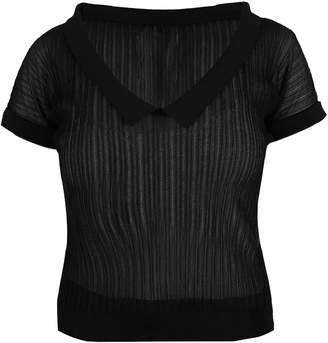 N°21 N.21 Black Ribbed Sweater
