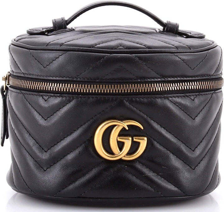 GUCCI GG Marmont Vanity Backpack Matelasse Leather Mini