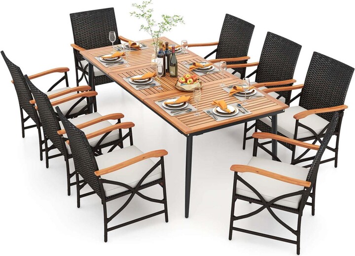 Costway 9 Pcs Patio Dining Set with 1.9\