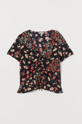 H&M Patterned viscose blouse