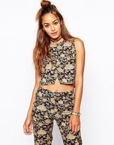 Thumbnail for your product : Motel Crop Top In Vintage Floral Print