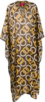 Thumbnail for your product : F.R.S For Restless Sleepers Chiffon Geometric-Print Kaftan