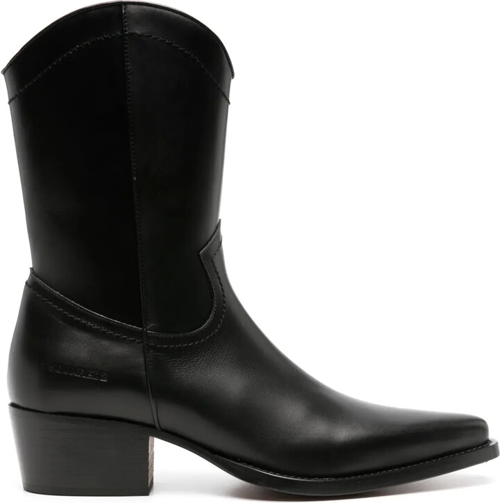 DSQUARED2 Western leather ankle boots