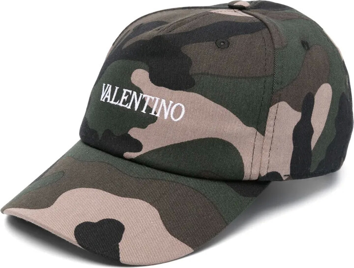 Valentino Garavani Black Cotton Baseball Cap - ShopStyle Hats