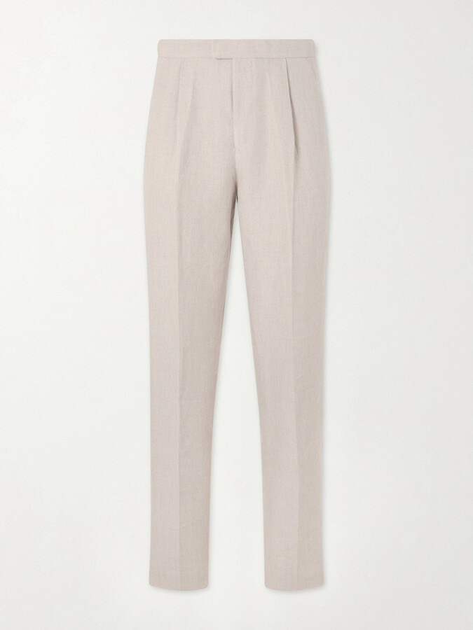 Favourbrook Cooper Slim-Fit Linen Suit Trousers