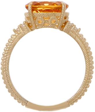 Judith Ripka 14K Gold 1.95 cttw Citrine & Diamond Ring