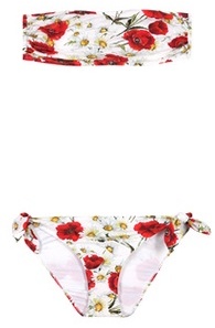 Dolce & Gabbana Printed bandeau bikini
