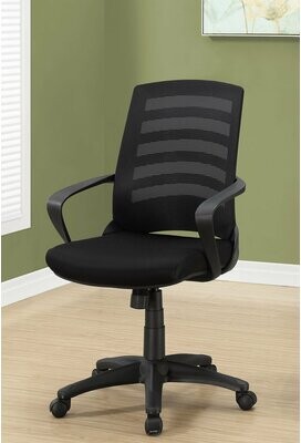 Symple Stuff Kowalewski Office Chair, Adjustable Height, Swivel, Ergonomic, Armrests, Computer Desk, Work, Metal, Black