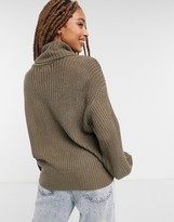 Thumbnail for your product : JDY cowl neck jumper in brown