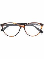 Thumbnail for your product : Longchamp Tortoiseshell Round-Frame Glasses