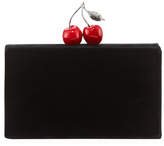 Thumbnail for your product : Edie Parker Jean Cherry Velvet Clutch Bag