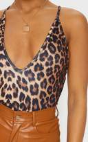 Thumbnail for your product : Lily Tan Scuba Leopard Print Cross Back Bodysuit