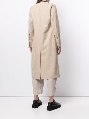 Y's Asymmetric Front Wool Coat
