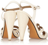 Thumbnail for your product : Sonia Rykiel Elaphe and leather sandals