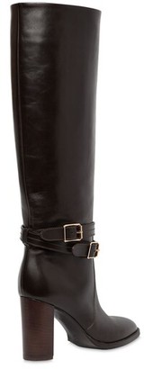 Gianvito Rossi 85mm Tall Leather Boots W/ Straps
