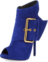 Thumbnail for your product : Giuseppe Zanotti Alien Suede Buckle Bootie