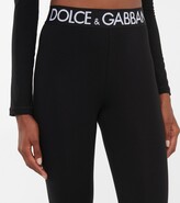 Thumbnail for your product : Dolce & Gabbana High-rise cotton leggings