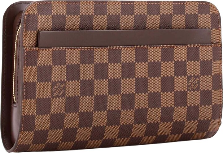 Louis Vuitton Brown Damier Ebene Pochette Saint Louis (Authentic Pre-Loved)
