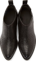 Thumbnail for your product : Alexander Wang Black Lizard Skin Kori Ankle Boots