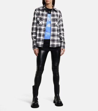 Off-White Checked cotton flannel shirt