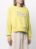Thumbnail for your product : MSGM Floral-Print Logo Sweatshirt