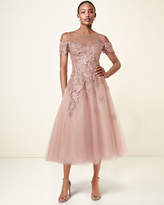 Thumbnail for your product : Rickie Freeman For Teri Jon Organza 3D Embellished Illusion Gown