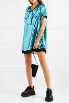 Thumbnail for your product : Marc Jacobs Satin-paneled Sequined Georgette Mini Dress