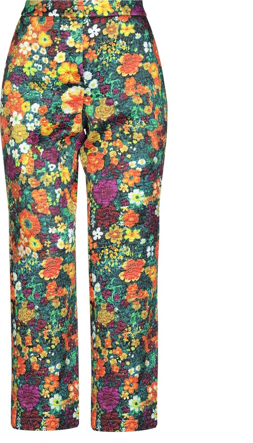 Green Jacquard Pants | ShopStyle