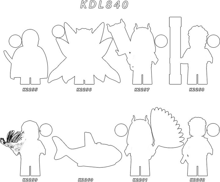 Cartoon Movie Figures Building Blocks children KDL840 K2255 K2256 K2257 K2258 K2259 K2260 K2261 K2262 Gift Toys