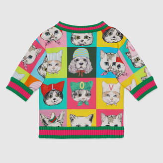 Gucci Children's pets print sweatshirt