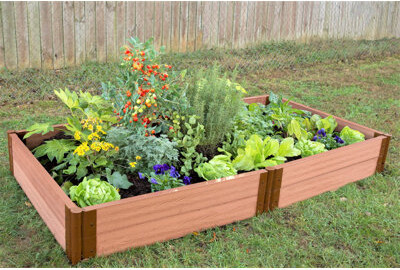 Frame It All 8 ft x 1 ft Composite Raised Garden Bed