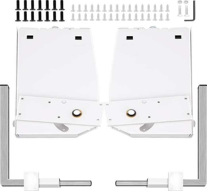 KFFKFF Wall Mount Murphy Bed Hardware Kit for King and Queen Size Beds (Vertical), White - Sturdy Support Mechanism for DIY Enthusiasts