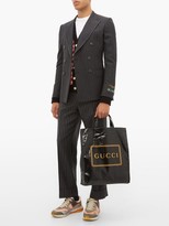 Thumbnail for your product : Gucci Signoria Double-breasted Pinstriped Wool Blazer - Dark Grey