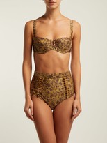 Thumbnail for your product : Zimmermann Juniper High-rise Bikini Briefs - Gold Multi
