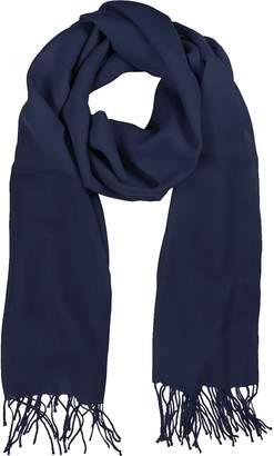 Mila Schon Midnight Blue Wool and Cashmere Stole