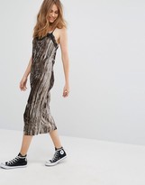 Thumbnail for your product : Pull&Bear Velvet Cami Midi Dress