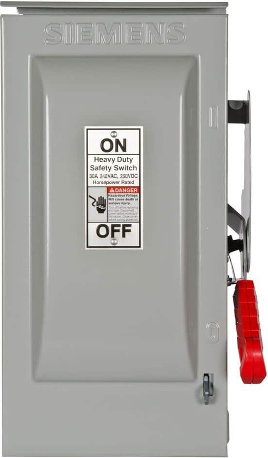 Siemens Heavy Duty 30 Amp 240-Volt 2-Pole Outdoor Fusible Safety Switch with Neutral