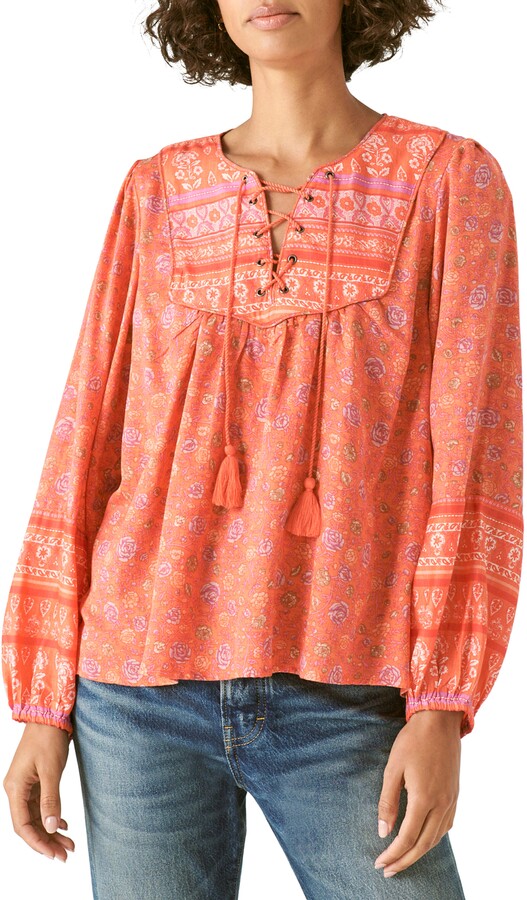 Lucky Brand Peasant Top | Shop the world's largest collection of 