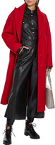 Thumbnail for your product : RED Valentino Ruffled layered wool-blend felt coat