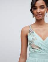 Thumbnail for your product : Little Mistress Floral Applique Midi Dress