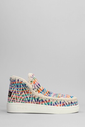 Mou Eskimo Sneaker Low Heels Ankle Boots In Multicolor Synthetic Fibers -  ShopStyle