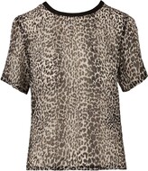 Leopard Print Silk Top 