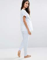 Thumbnail for your product : ASOS Maternity Stripe Tee and Legging Pajama Set