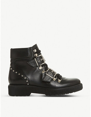 black platform work shoes