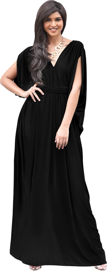 SCOMCHIC Women Plus Size Maxi Dress Short Sleeve Wrap V Neck High Low Split  Ruffle Long Dress : : Clothing, Shoes & Accessories