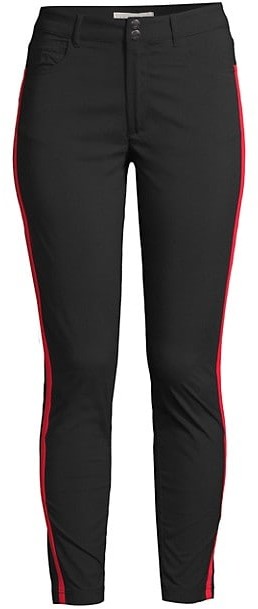 Black pants with red stripe womens Clearance