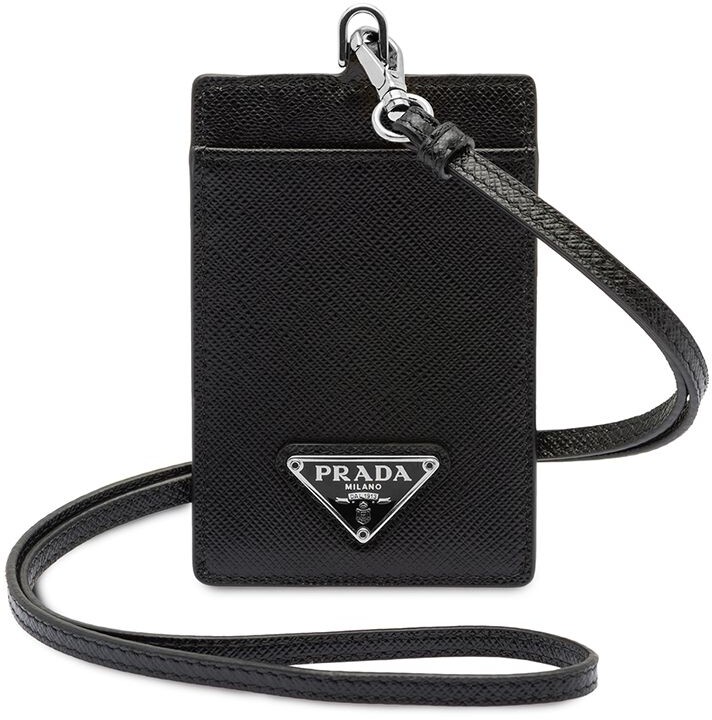 Prada Saffiano leather badge holder - ShopStyle