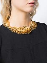 Thumbnail for your product : Oscar de la Renta palm leaf choker necklace