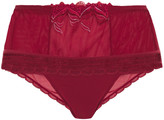 Thumbnail for your product : Simone Perele Lace-trimmed Embroidered Tulle Mid-rise Briefs