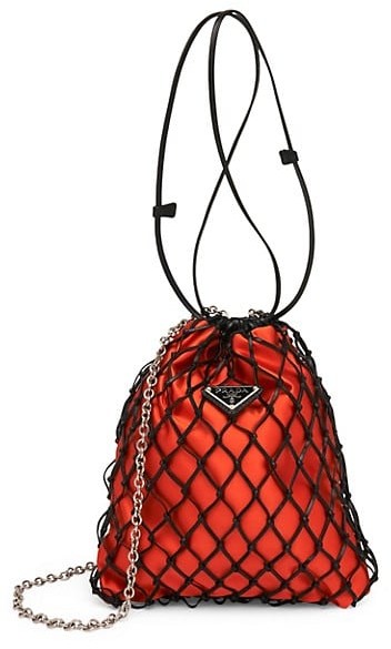 prada silk net bag